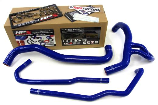 HPS Blue Silicone Radiator Hose Kit Coolant - Blue