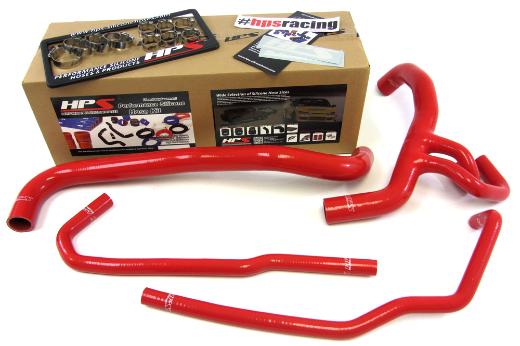 HPS Red Silicone Radiator Hose Kit Coolant - Red