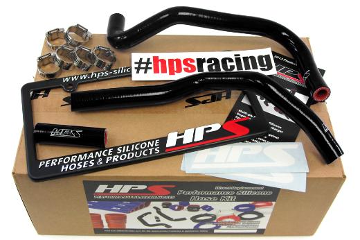 HPS Black Silicone Heater Coolant Hose Kit - Black