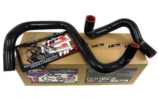 HPS Black JK Silicone Radiator Hose Kit Coolant - Black