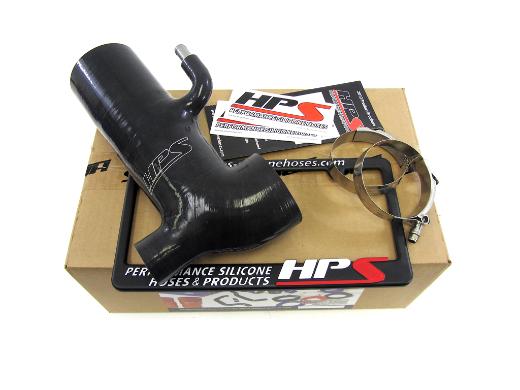 HPS Black Silicone Air Intake Hose Post MAF Retain Stock Sound Tube - Black