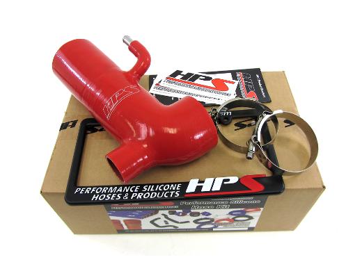 HPS Red Silicone Air Intake Hose Post MAF Retain Stock Sound Tube - Red