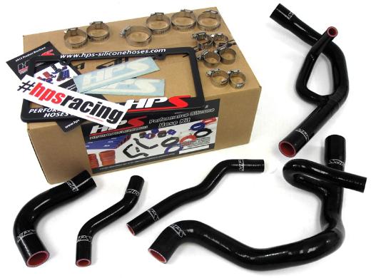 HPS Black Silicone Radiator Hose Kit Coolant - Black