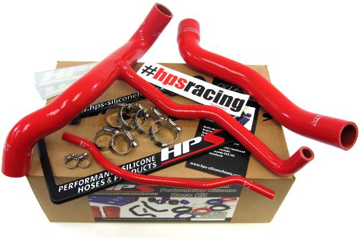 HPS Red Silicone Radiator Hose Kit Coolant - Red