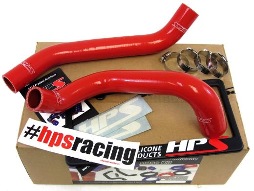 HPS Red Silicone Radiator Hose Kit Coolant - Red