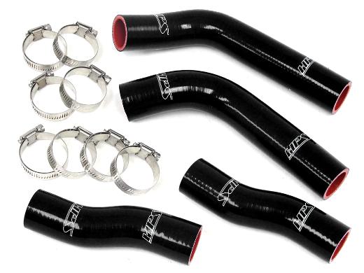 HPS Black 3SGTE Silicone Front Radiator Hose Kit Coolant - Black