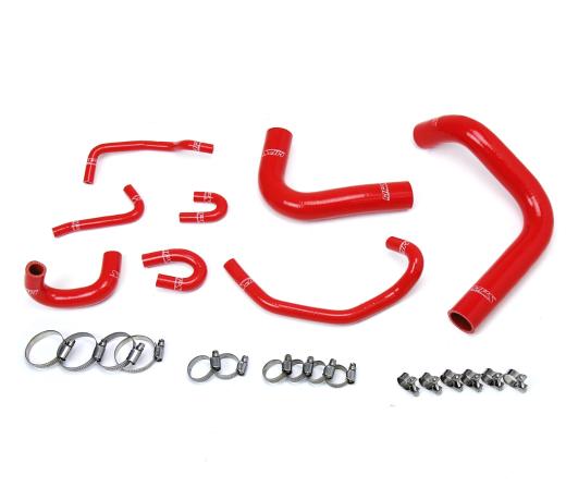 HPS Red Silicone Radiator Hose Kit Coolant - Red