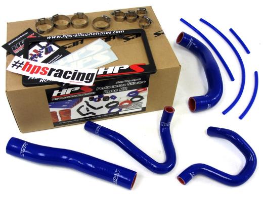 HPS Blue Silicone Radiator + Heater Hose Kit Coolant - Blue