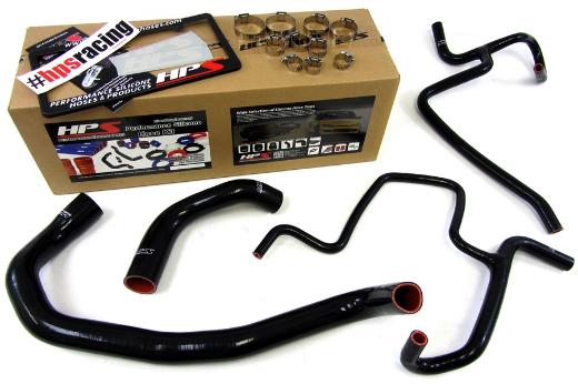 HPS Black Silicone Radiator Hose Kit Coolant - Black