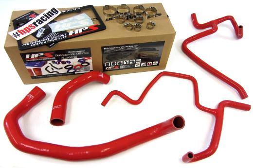 HPS Red Silicone Radiator Hose Kit Coolant - Red