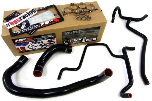 HPS Black Silicone Radiator Hose Kit Coolant - Black