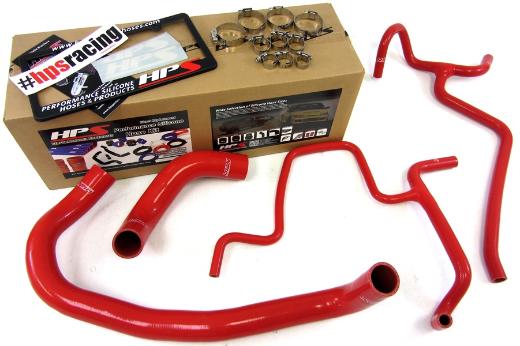 HPS Red Silicone Radiator Hose Kit Coolant - Red