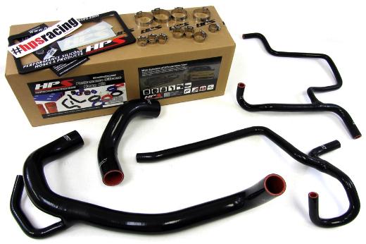 HPS Black Silicone Radiator Hose Kit Coolant - Black