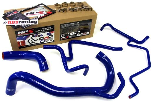 HPS Blue Silicone Radiator Hose Kit Coolant - Blue