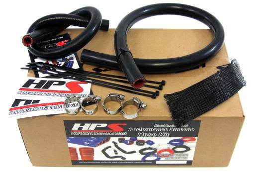 HPS Black Silicone Heater Coolant Hose Kit - Black