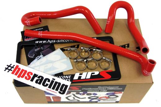 HPS Red Silicone Heater Coolant Hose Kit - Red