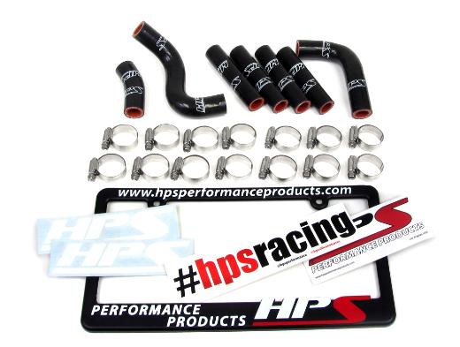 HPS Black FJ80 Silicone Pesky Heater Coolant Hose Kit - Black