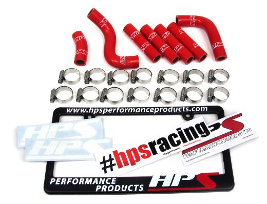 HPS Red FJ80 Silicone Pesky Heater Coolant Hose Kit - Red