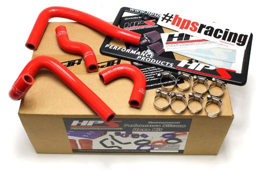 HPS Red Silicone Heater Coolant Hose Kit - Red