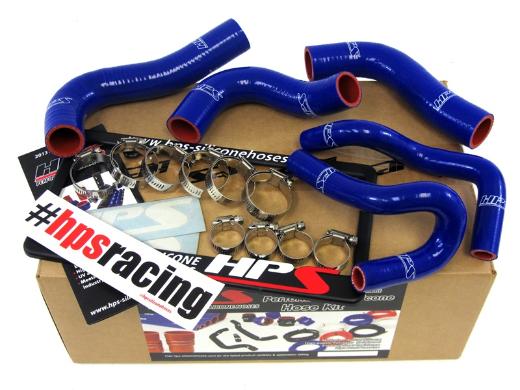 HPS Blue Silicone Radiator + Heater Hose Kit Coolant - Blue