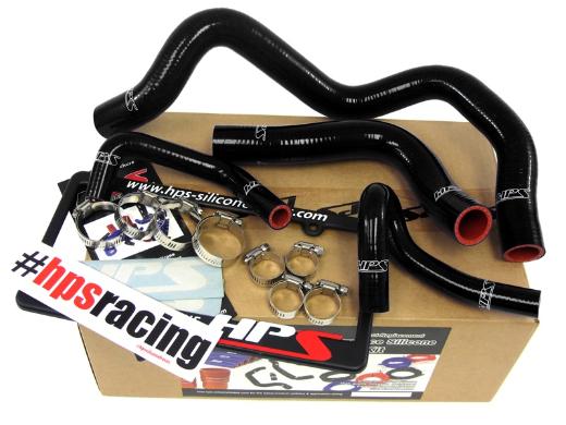 HPS Black Silicone Radiator + Heater Hose Kit Coolant - Black