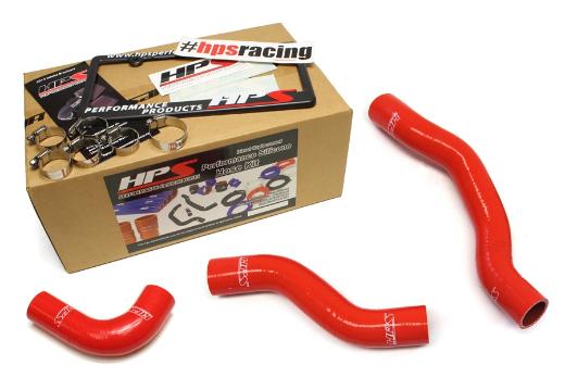 HPS Red Silicone Radiator Hose Kit Coolant - Red