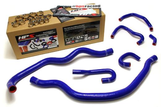 HPS Blue S2K Silicone Radiator + Heater Hose Kit Coolant - Blue