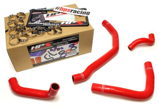 HPS Red 3SGTE Silicone Rear Engine Radiator Hose Kit Coolant - Red