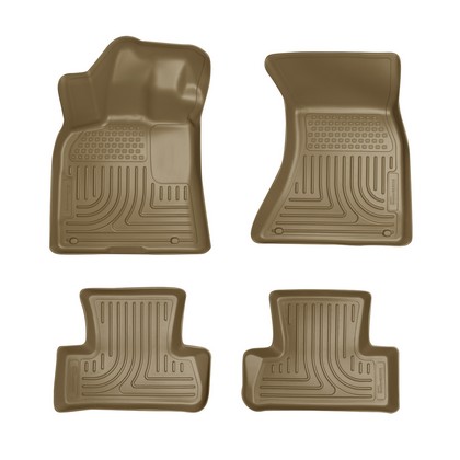 Husky Floor Liners - Front & 2nd Seat (Footwell Coverage), Tan