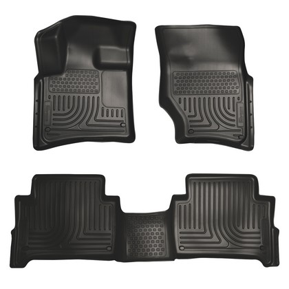 Husky Floor Liners - Front & 2nd Seat (Footwell Coverage), Black