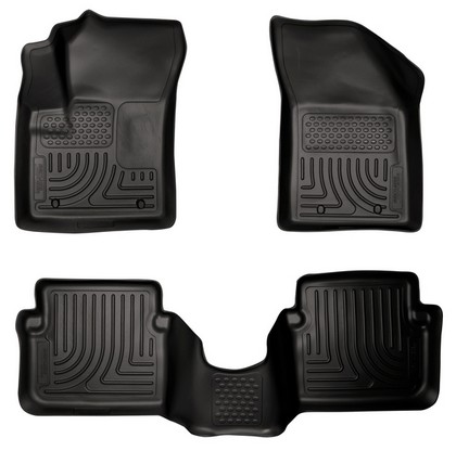 Husky Floor Liners - Front & 2nd Seat (Footwell Coverage), Black