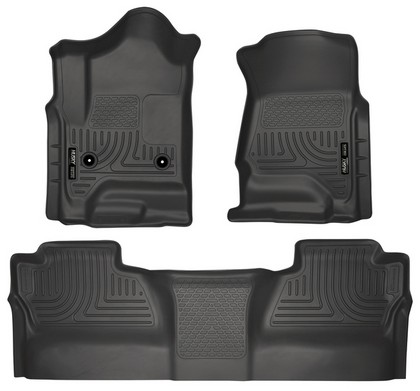 Husky Floor Liners - Front & 2nd Seat (Footwell Coverage), Black