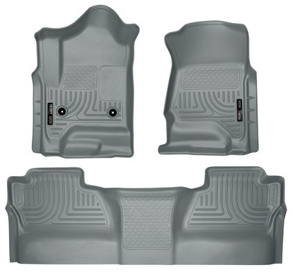 Husky Floor Liners - Front & 2nd Seat (Footwell Coverage), Grey