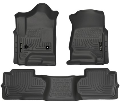 Husky Floor Liners - Front & 2nd Seat (Footwell Coverage), Black