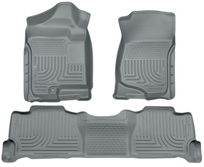 Husky Floor Liners - Front & 2nd Seat (Footwell Coverage), Grey