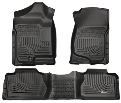 Husky Floor Liners - Front & 2nd Seat (Footwell Coverage), Black