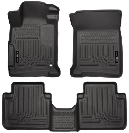 Husky Floor Liners - Front & 2nd Seat (Footwell Coverage), Black