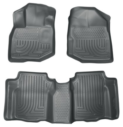 Husky Floor Liners - Front & 2nd Seat (Footwell Coverage), Grey