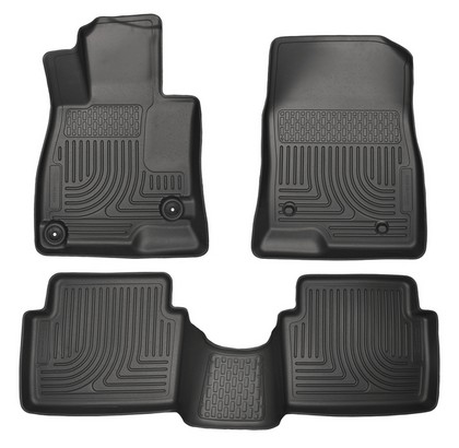 Husky Floor Liners - Front & 2nd Seat (Footwell Coverage), Black