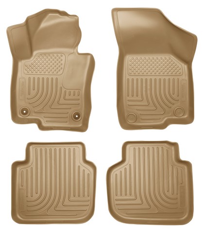 Husky Floor Liners - Front & 2nd Seat (Footwell Coverage), Tan