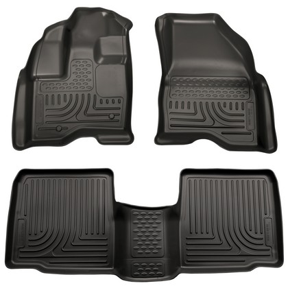 Husky Floor Liners - Front & 2nd Seat (Footwell Coverage), Black