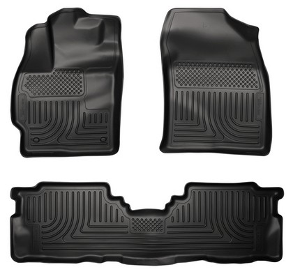 Husky Floor Liners - Front & 2nd Seat (Footwell Coverage), Black