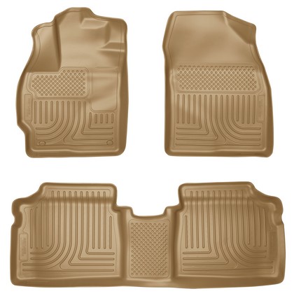 Husky Floor Liners - Front & 2nd Seat (Footwell Coverage), Tan