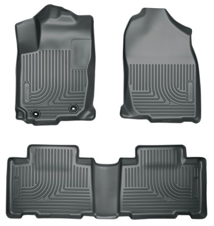 Husky Floor Liners - Front & 2nd Seat (Footwell Coverage), Grey