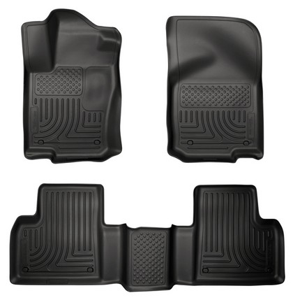 Husky Floor Liners - Front & 2nd Seat (Footwell Coverage), Black