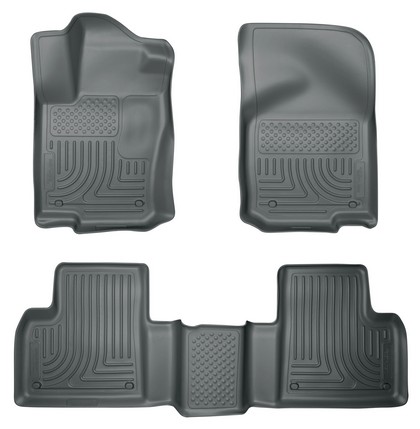 Husky Floor Liners - Front & 2nd Seat (Footwell Coverage), Grey