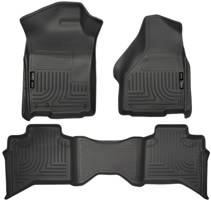 Husky Floor Liners - Front & 2nd Seat (Footwell Coverage), Black