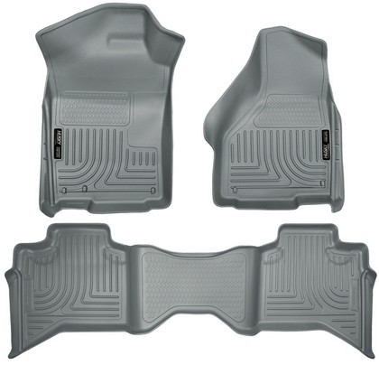 Husky Floor Liners - Front & 2nd Seat (Footwell Coverage), Grey