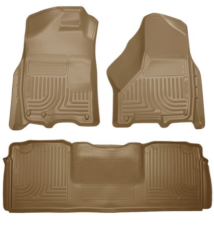 Husky Floor Liner - 2nd Seat, Front, Tan