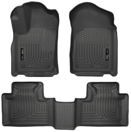 Husky Floor Liners - Front & 2nd Seat (Footwell Coverage), Black